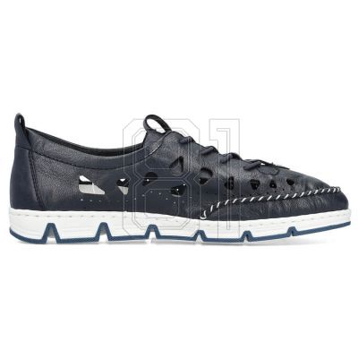 3. Rieker W RKR652 marineblaue durchbrochene Lederschuhe