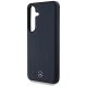 6. Mercedes Leather Debossed Lines MagSafe Case für Samsung Galaxy S25 - Blau