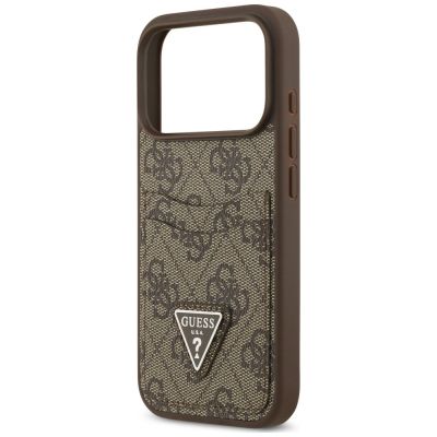 6. Guess 4G nauble Card Triange Hülle für iPhone 18 Pro / 17 Pro – braun