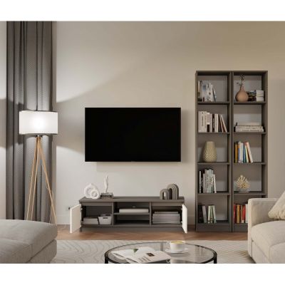 7. Bücherregal 40 cm Anthrazit