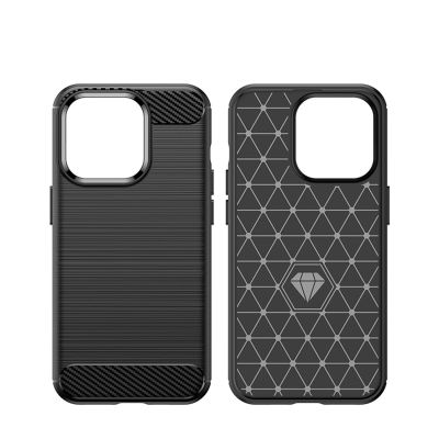 14. Carbon Case für iPhone 14 Pro Max flexible Gel-Rückseite blau
