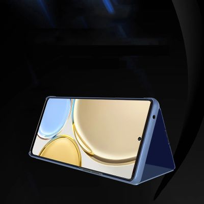 3. Clear View Case Hülle für Honor X9 / X9 5G / X30 / Magic4 Lite Flipcover schwarz