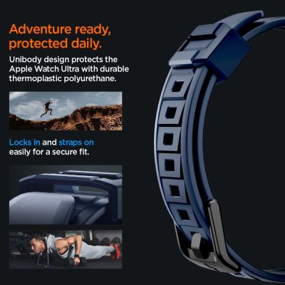 13. Spigen Rugged Armor Pro Hülle für Apple Watch Ultra 1/2 (49 mm) – Marineblau