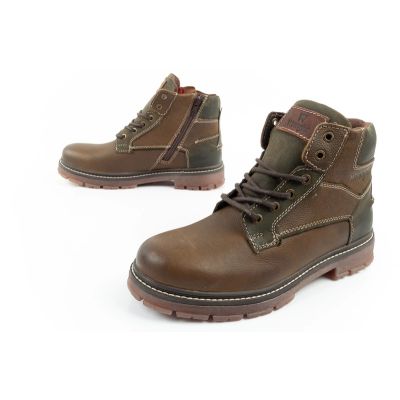 8. Wrangler Allan Mid Herren Stiefel Chelsea Boots elegant Leder Grün Braun