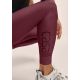 5. CASALL Damen Grafik-Leggings mit hohem Bund, Trainingsleggings, Burgunderrot