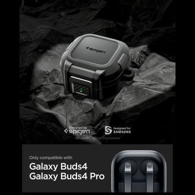 6. Spigen Lock Fit Schutzhülle für Samsung Galaxy Buds 4 / 4 Pro – Mattschwarz