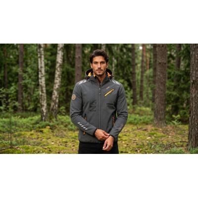 3. Herren-Softshelljacke Geographical Norway ROYAUTE MEN ASS A BS2 056 (WT1804H/GN-DARK GREY / ORANGE)