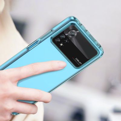 9. Weltraumhülle für Xiaomi Poco X4 Pro 5G Hülle mit flexiblem Rahmen blau