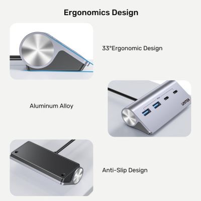9. UNITEK ALUMINIUM-HUB USB-A/C 2X USBA 2X USBC 5GBP