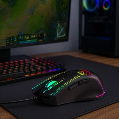 7. Wozinsky WMGK-7200 Kabelgebundene optische Gaming-Maus 7200 DPI - Schwarz