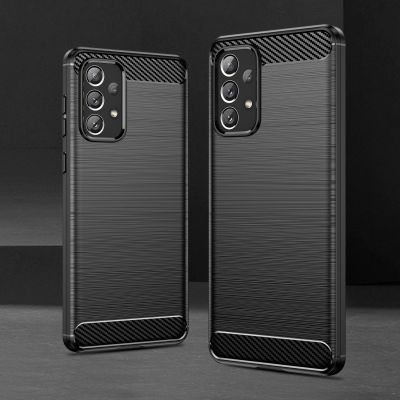 7. Carbon Case Flexible TPU-Hülle für Samsung Galaxy A73 schwarz