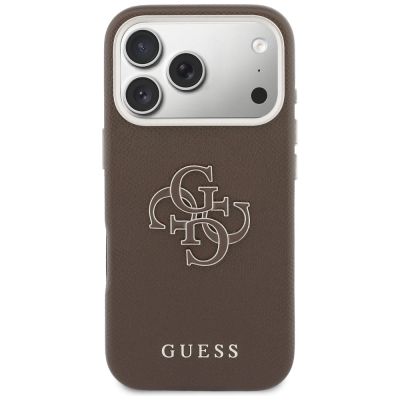 3. Guess FW Resin Logo Hülle für iPhone 17 Pro - braun
