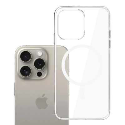 9. 3mk Clear MagCase Hülle für Apple iPhone 15 Pro Max – transparent