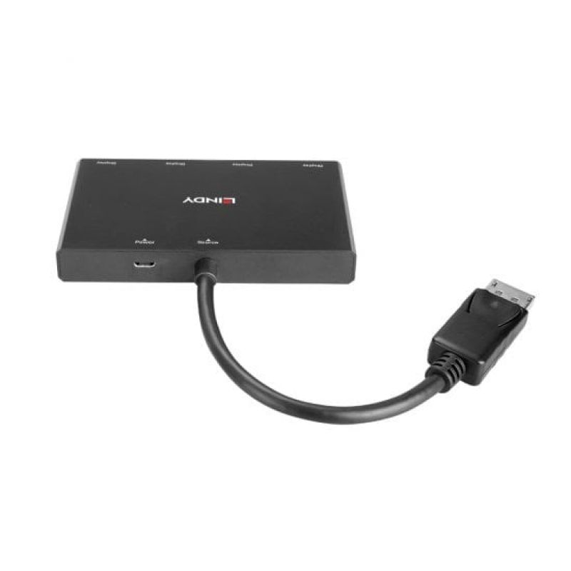 4. Lindy 38431 DisplayPort Hubs und Konzentratoren Schwarz
