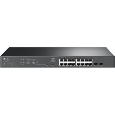 2. TP-Link TL-SG2218P L2/L2+ Gigabit-Ethernet-Switch (10/100/1000) mit PoE-Unterstützung, 1 HE, Schwarz