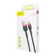 9. Baseus Cafule USB-A / USB-C QC 3.0 3A Kabel 1 m - Schwarz und Rot