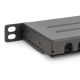 8. Hochdichtes Patchpanel 19 Zoll, 24x RJ45, LSA-Level, Cat. 6, geschirmt, 0,5 HE, schwarz, Kabelführung