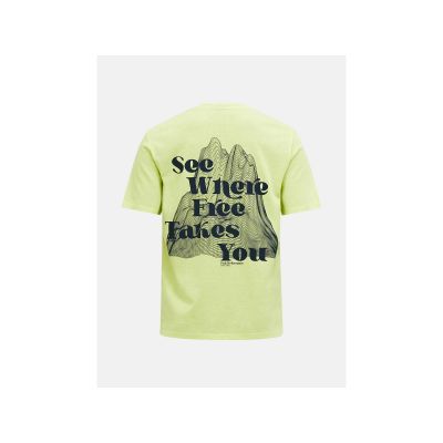 3. PEAK PERFORMANCE Explore Grafik-T-Shirt Damen Gelb
