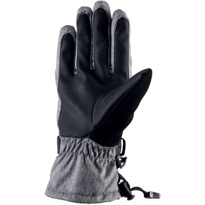 2. Viking Ronda Ski Lady Damen Skihandschuhe mit verstellbarem Kordelzug, isoliert, grau-pink (113/20/5473/46)