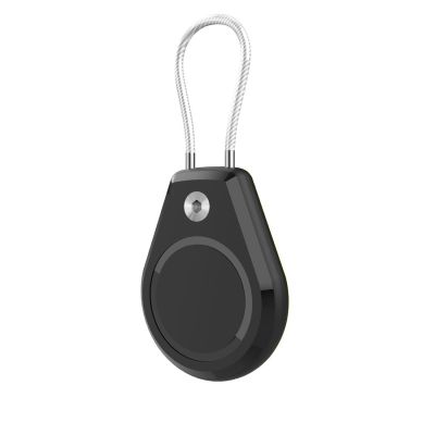 3. Apple AirTag Hülle Wasserdicht mit Stahlkabel - Schwarz + Weiß (2 Stück)