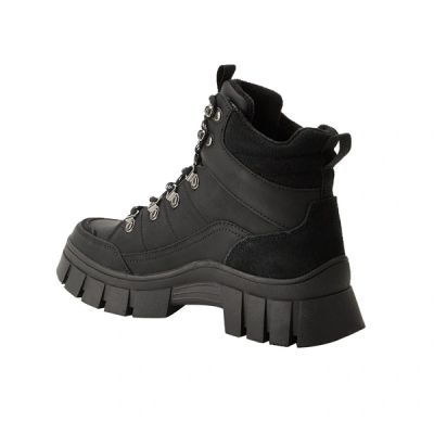 4. Lee Cooper Damen-Winterstiefel, schwarze, gefütterte Stiefeletten