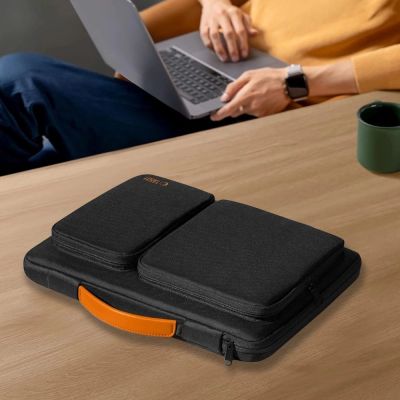 14. Tech-Protect Defender Tasche für Laptop 13-14 - Schwarz und Orange