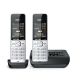 13. Gigaset COMFORT 500A Duo-Telefon (Analog/DECT) mit Anrufernamen und --ID, Schwarz/Silber