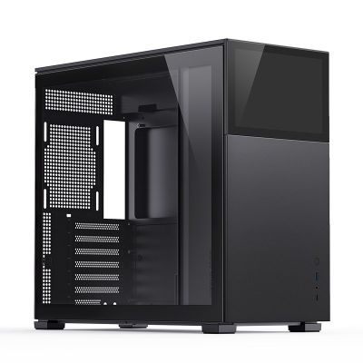 37. Jonsbo D41 Screen ATX-Gehäuse, gehärtetes Glas – Schwarz