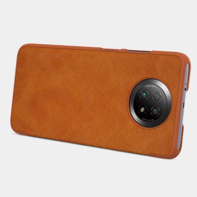 6. Nillkin Qin Lederholsterhülle für Xiaomi Redmi Note 9T 5G braun