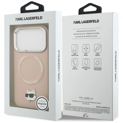 8. Karl Lagerfeld Choupette Pin MagSafe Case für iPhone 17 Pro - Pink