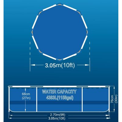 6. Ovaler Rahmenpool 300 x 76 cm 17798