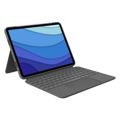 7. Logitech Combo Touch QWERTZ Deutscher Smart Connector Grau