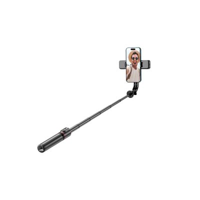 4. Tech-Protect L05S Bluetooth-Selfie-Stick mit Stativ bis 105 cm mit LED-Lampe – Schwarz