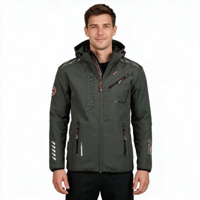7. Geographical Norway Royaute ASSOR B MEN 068 M WW1975H/GN/Dunkelgrau/Schwarz Softshelljacke
