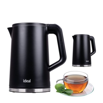 5. Ideal Wasserkocher 1,7 l, Edelstahlgehäuse, Leistung 1500 W, Schwarz