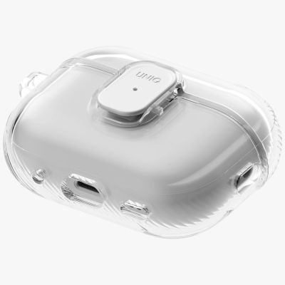 5. Uniq Glase Pro Schutzhülle für AirPods Pro 3 mit Schlossfunktion – Transparent