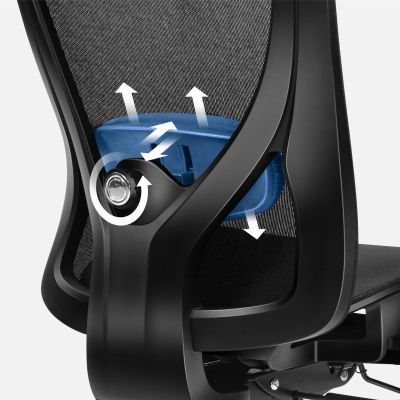 4. Expert 5.3 Schwarzer Netz-Drehstuhl