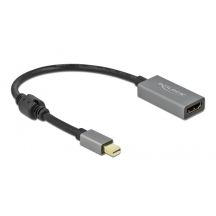 DeLOCK 66570 Adapterkabel 0,2 m Mini DisplayPort HDMI Typ A (Standard) Schwarz, Grau