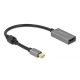 DeLOCK 66570 Adapterkabel 0,2 m Mini DisplayPort HDMI Typ A (Standard) Schwarz, Grau