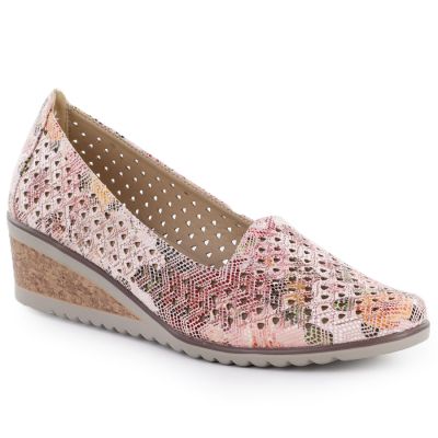 Damen-Keilschuhe mit Lochmuster, mehrfarbig, Potocki SZ12306