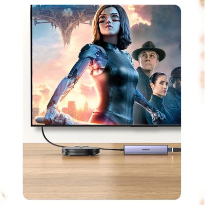 24. Ugreen Multifunktionsadapter HUB USB 3.0 - 3 x USB / Ethernet RJ-45 / USB Typ C PD grau (CM475)