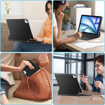 11. Tech-Protect Smartcase Magnetic mit Tastatur für iPad Air 10,9" 2020/2022 / iPad Air 11" 2024/2025 - Schwarz