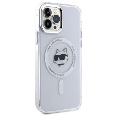 4. Karl Lagerfeld IML Metal Choupette Head MagSafe iPhone 12 Hülle - Weiß