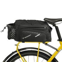 Wozinsky Fahrrad-Gepäckträgertasche mit Schultergurt, 9 l (Regenschutz inklusive), Schwarz (WBB22BK)