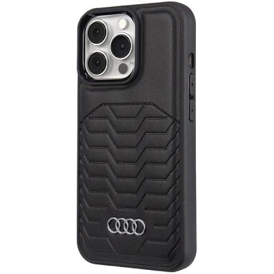 6. Audi Kunstlederhülle mit MagSafe für iPhone 13 Pro Max – schwarz