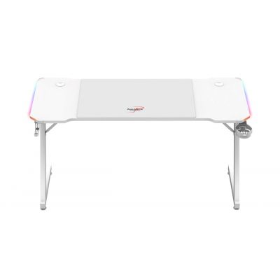 4. Huzaro Hero 3.3 Weißer RGB-Gaming-Schreibtisch