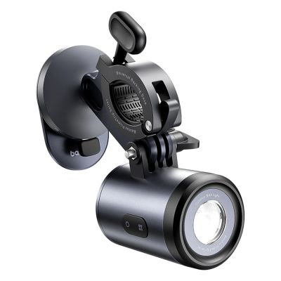 3. Baseus PrimeTrip Universal 3000mAh IP68 LED-Halterung mit 2-in-1-Lampe – Schwarz und Grau