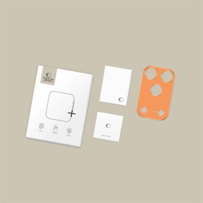 5. Tech-Protect Camalloy Fit+ Kameraabdeckung für iPhone 17 Pro - Orange
