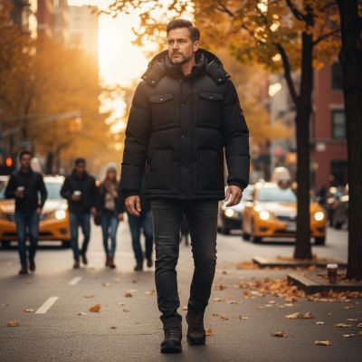 6. Geographical Norway Herrenjacke BAREDA DB SCHWARZ MEN 096 SCHWARZ (WY3882H/GN-NOIR)