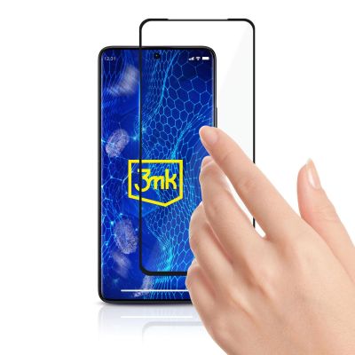6. 3mk HardGlass Max Lite gehärtetes Glas mit schwarzem Rahmen für Xiaomi Redmi Note 13 Pro+